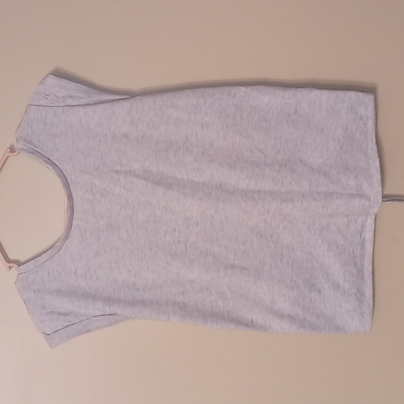 Alya Heather Gray Back Lace Up Top - Picture 2 of 2